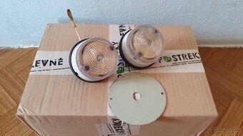 2x poziční světla bílé plus kovová podložka - 1