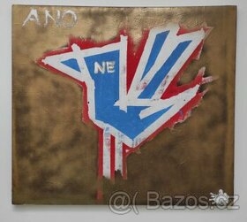 Obraz - ANO NE - Futuretro 910 x 800mm