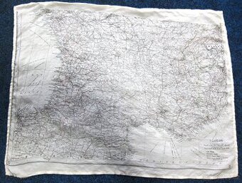 Útěková mapa pilotů RAF a USAAF - II.světová válka