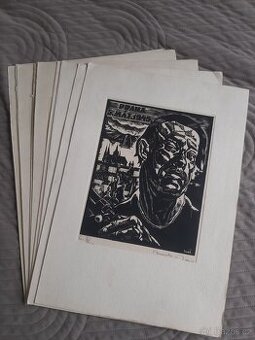 Volná grafika soubor 10ks 1955