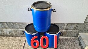 Plastové sudy 60l se sponou - 1