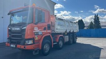 Scania G 500 XT 8x4 BORDMATIC třístranný sklápěč
