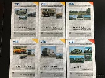 Prospekty nákladních a úžitkových vozů TATRA, LIAZ, AVIA atd