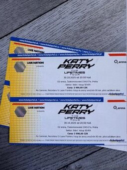 Katy Perry- Praha- papierové vstupenky