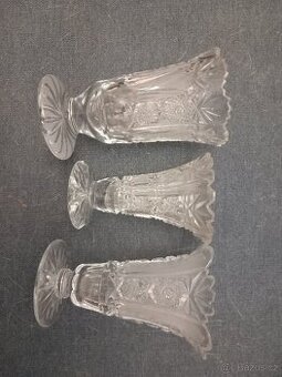 VÁZA BROUŠENÉ ČESKÉ SKLO CRYSTAL BOHEMIA VÁZIČKA