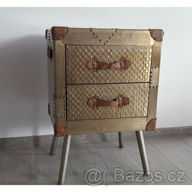 Průmyslový měděný stůl 2 zásuvky Nové