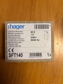 Přepínač skupinový hager SFT140 1P 40A ( I - 0 - II )