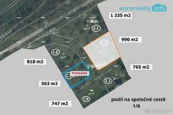 Prodej, stavební pozemek, 990 m2, Plzeň - Božkov