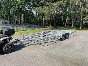 🏡🛖Bržděný přívěs 3500 kg, plato k dostavbě, 570x245cm, Top