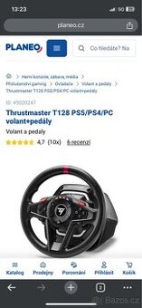 herní volant+pedály