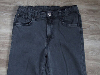 Chlapecké šedé denim kalhoty jeans H&M vel. 158