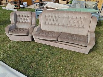 Rozkládací pohovka + 2 křesla