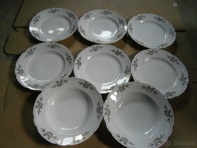 starožitné porcelánové talíře,pánvičky - 1