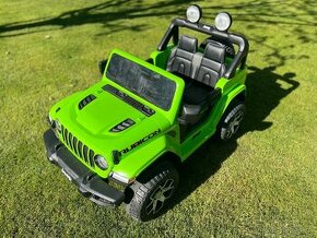 Elektrické autíčko Jeep Wrangler 4x4 - zelené; nová baterie - 1