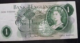 1963 - Bank Of England J Q Hollom - £1 libra bankovka C65U