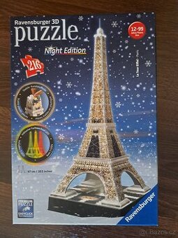 3D puzzle Eiffelova věž svítící