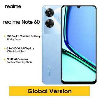 Nerozbalený Realme Note 60 3GB+64GB modrý