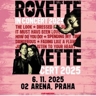 Klubové VIP - ROXETTE, O2 Arena - 6.11.2025