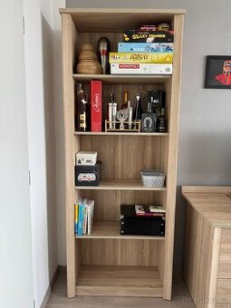 Knihovnový regál Finezja 80 cm - Dub sonoma