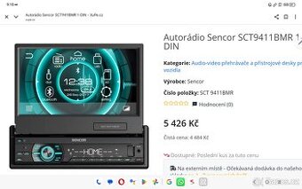 Autorádio Sencor s výklopným displejem