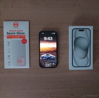 iPhone 15 128GB černý 99% BATERIE + příslušenství