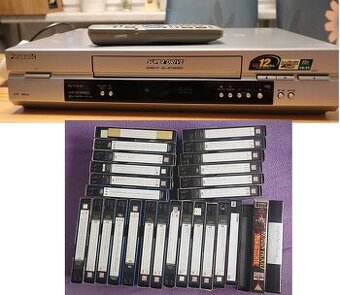 Videorekordér Panasonic 6hlav hifi SVHS+ 27ks kazet