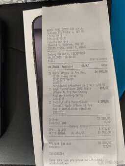 Prodám pouze odzkoušený Apple iPhone 16 pro max 512gb včerně