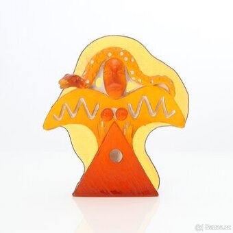 UMĚLECKÉ SKLO - EVA VLASAKOVÁ - DÁMA S HADEM