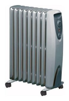 Elektrický žebrovaný konvektor na kolečkách