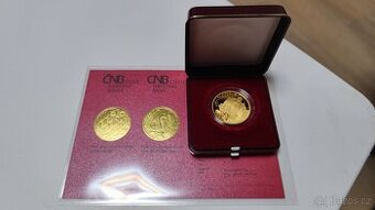 Zlatá mince 5.000 Kč - Hrad Pernštejn 1/2oz PROOF