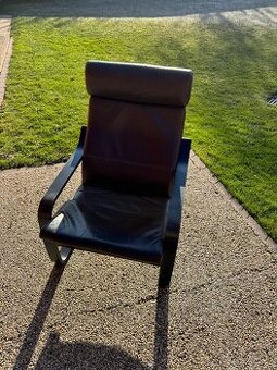 Kožené křeslo, houpací