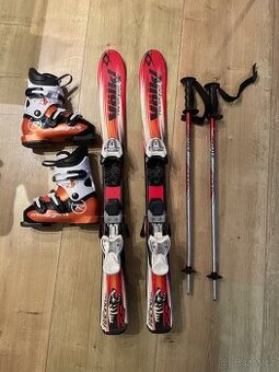 Dětské lyže Völkl 90cm lyžáky Rossignol 19cm