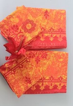 Nové povlečení oranžová/červená