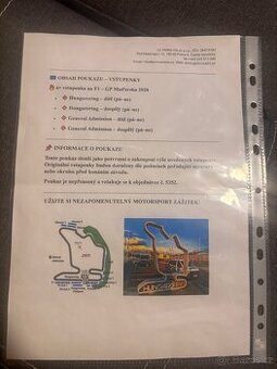 F1 2026 Hungaroring 4 vstupenky