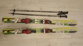 Dětské sjezdové lyže 120 cm + hůlky