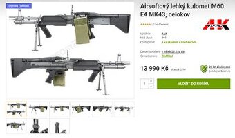 Airsoftový kulomet M60