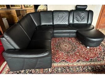 Luxusní rohová kožená sedací souprava, 3199
