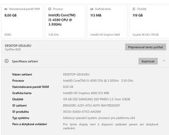 Spolehlivý PC Dell OptiPlex – i5, 8GB RAM, SSD (vhodný na pr