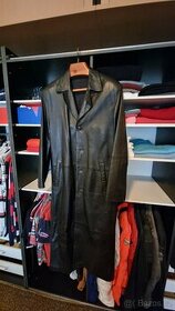 Dlouhý kožený kabát z kvalitní kůže, nenošený - 1