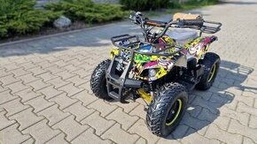 Dětská elektro čtyřkolka ATV Torino 1000W 48V Graffiti žlutá - 1