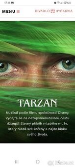 Muzikál Tarzan sobota 17.5.2025, 14 hod.