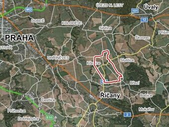 Zemědělská půda, 23 998 m2 - Praha-východ - Křenice u Prahy