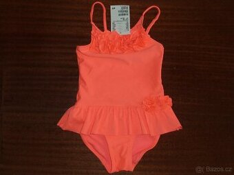 NOVÉ-H&M-Neonové plavky na holčičku 1,5-2 Roky