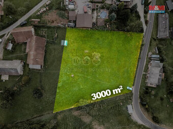 Prodej pozemku k bydlení, 3000 m², Česká Rybná