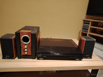 GRAMOFON SONY + REPRO SOUSTAVA MERCURY - 1