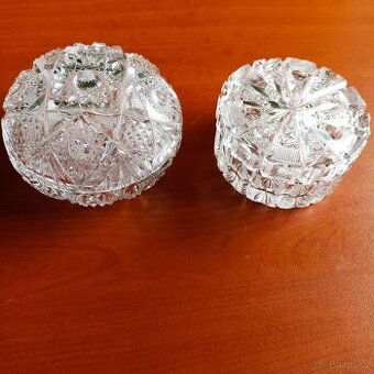 Broušená dóza - Bohemia - český křišťál