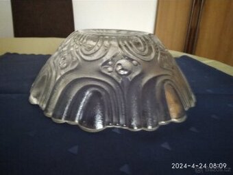 Retro mísa lisované sklo, návrh Miloslav Kubinec