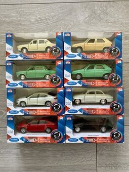 Model autíček 1:34 Welly = Škoda Octavia favorit 105 100