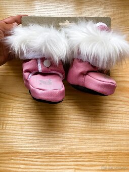 ESITO Softshellové capáčky Snow růžová/bílá; dvojčata