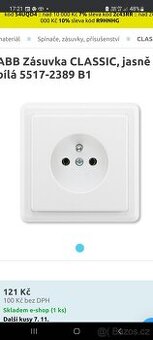 Zasuvky nové ABB bílé
